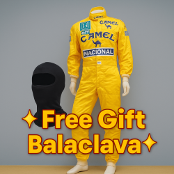 New Ayrton Senna  Go Kart Racing Suit with Embroidered Patches