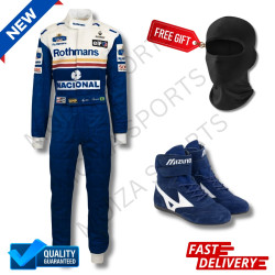 Ayrton Senna 1994 Level 2 Embroidery Kart Racing Suit ,Shoes, Gloves | Pro grade
