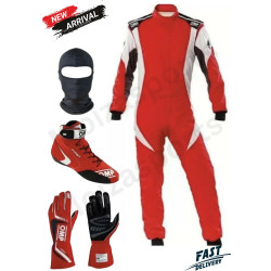 OMP Level Complete Kart Racing Kit | Suit, Shoes, Gloves + Free Balaclava